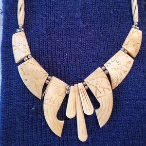 Bone Elephant Necklace